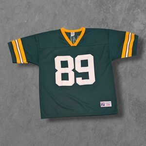 Vintage 90s Green Bay Packers Mark Chmura 89 Logo 7 Jersey Large